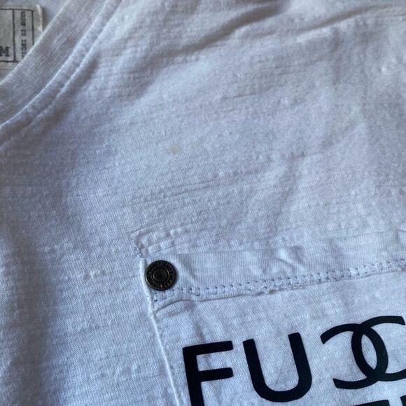 Free Planet, F Off, Upcycled, Cropped, Unisex Pocket Tee - Picture 10 of 13